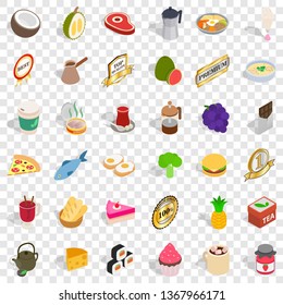 Cold drink icons set. Isometric style of 36 cold drink vector icons for web for any design