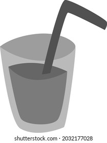 Cold drink, illustration, vector, on a white background.