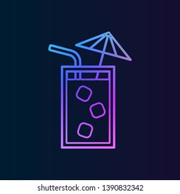 Cold drink nolan icon. Simple thin line, outline vector of Summer icons for UI and UX, website or mobile application