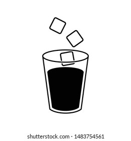 cold drink silhouette icon vector