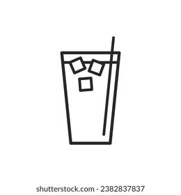 Cold drink. Simple vector icon.