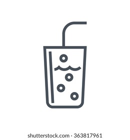 Cold drink, soda icon suitable for info graphics, websites and print media and  interfaces. Line vector icon.