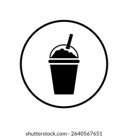 cold drink, soft drink, ice drink icon vector