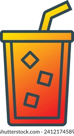 Cold drink vector icon. Can be used for printing, mobile and web applications.