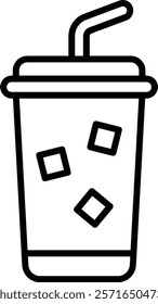 Cold Drink vector icon. Can be used for printing, mobile and web applications.