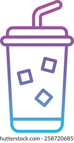 Cold Drink vector icon. Can be used for printing, mobile and web applications.