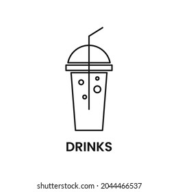 Cold Drinks Beverages Meals Icon Design Vector