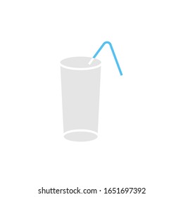 Cold drinks flat icon vector