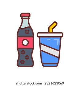 Cold Drinks icon in vector. Illustration