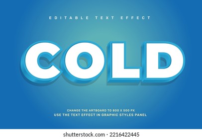 Cold editable text effect template