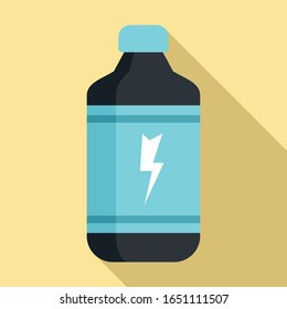 Cold energy drink icon. Flat illustration of cold energy drink vector icon for web design