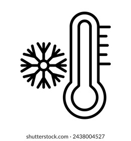 Cold Exposure Vector Line Icon Design