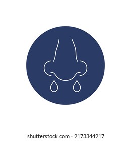 Icono de enfermedad por fiebre fría vector