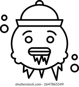 Design de ícone de estilo preenchido a frio