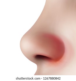 cold, flu, allergies, sick nose vector template for treating symptoms