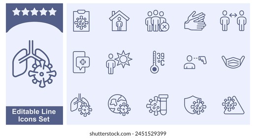 cold and flu icon set. Flu disease prevention symbol template for graphic and web design collection logo vector illustration