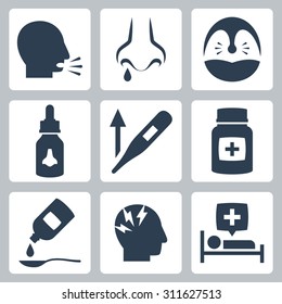 Cold And Flu Related Vector Icons