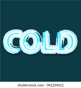 Cold Frozen Text Typography Background