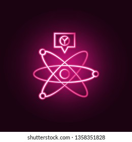 Cold fusion neon icon. Elements of Mad science set. Simple icon for websites, web design, mobile app, info graphics