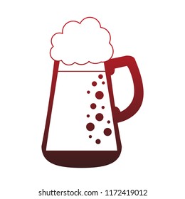 Cold glass beer red lines