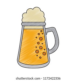 Cold glass beer scribble
