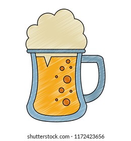Cold glass beer scribble