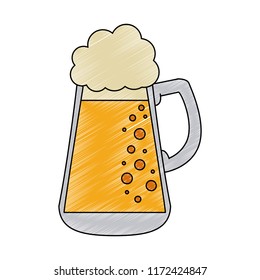 Cold glass beer scribble