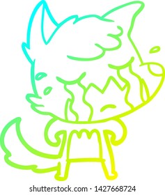 cold gradient line drawing of a 
