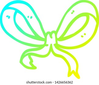 cold gradient line drawing of a carton yellow ribbon