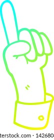 cold gradient line drawing of a carton of hand gesture