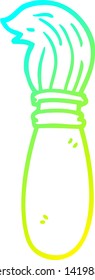 dibujo de línea de degradado frío de una pinza de pintura de dibujos animados