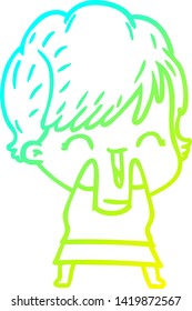 dibujo de una caricatura de una mujer riéndose