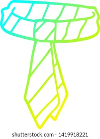 cold gradient line drawing of a cartoon office tie