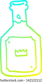 cold gradient line drawing of a cartoon alcoholic drink