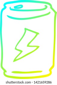 el dibujo de línea de degradado frío de una caricatura puede