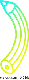 cold gradient line drawing of a cartoon colored pencil