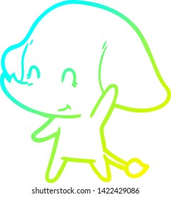 cold gradient line drawing of a cartoon illustration