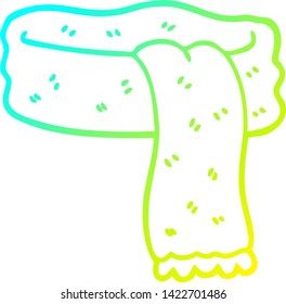 cold gradient line drawing of a cartoon scarf