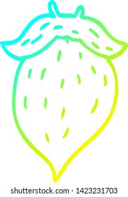 dibujo de línea de degradado frío de una barba de dibujos animados