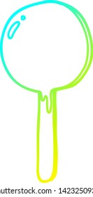 cold gradient line drawing of a cartoon lollipop