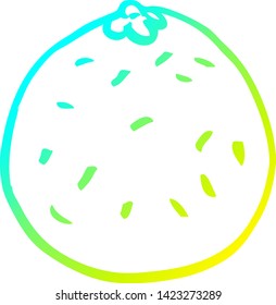 cold gradient line drawing of a cartoon tomato