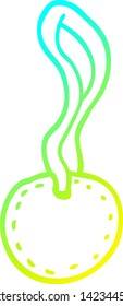 cold gradient line drawing of a cartoon sports medal