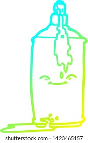 kalte Farbverlauf-Linie Zeichnung einer Cartoon-Spray-Dose