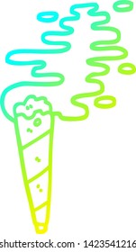 cold gradient line drawing of a cartoon medical joint