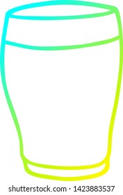 cold gradient line drawing of a cartoon glass of milk