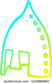cold gradient line drawing of a cartoon viking helmet