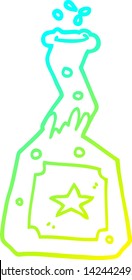 cold gradient line drawing of a cartoon experiment potions