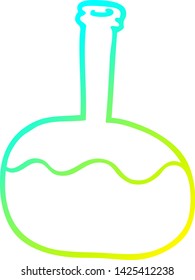 cold gradient line drawing of a cartoon experiment potions
