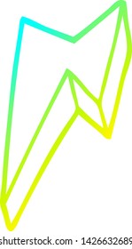 dibujo de línea de gradiente frío de un rayo decorativo de dibujos animados