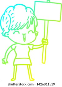 dibujo de una caricatura de una mujer riéndose